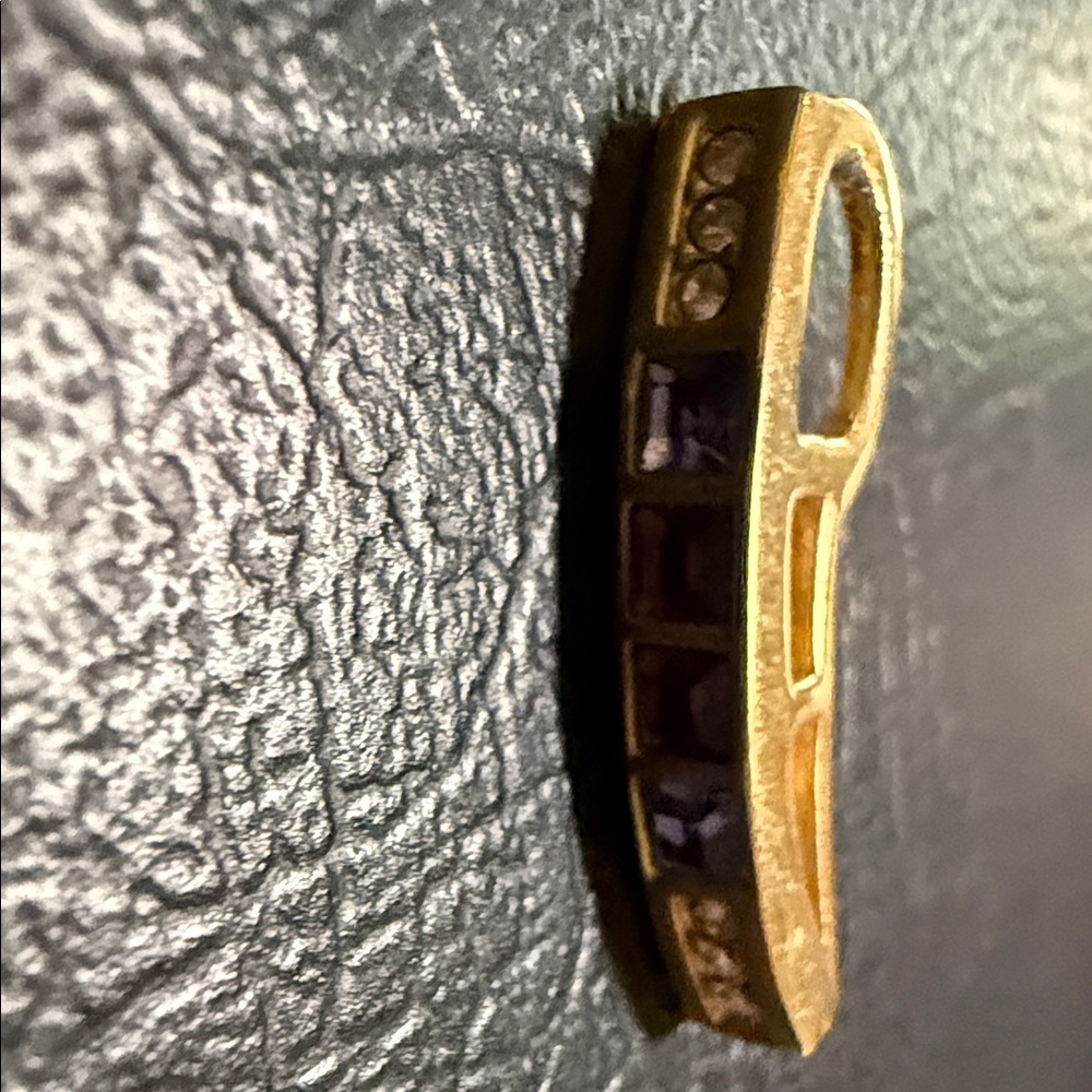 Elegant Gold and Multicolor Gemstone Pendant - Picture 7 of 8